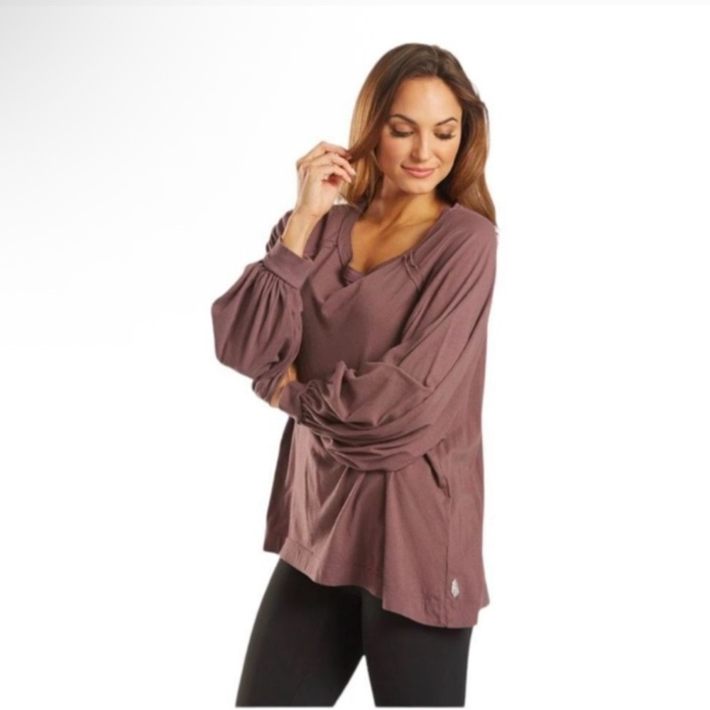 Free People Movement She’s‎ Everything Violent Umber Shirt Size Small
